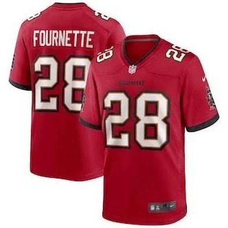 Men Tampa Bay Buccaneers #28 Leonard Fournette Nike Red Game NFL Jersey->tampa bay buccaneers->NFL Jersey